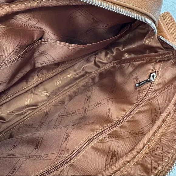 Longchamp le foulonne M camera bag caramel leather crossbody purse 20044021F72 - Picture 9 of 12